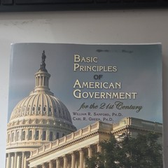 Basic Principles of American Government 21st Century HC Textbook Sanford Green