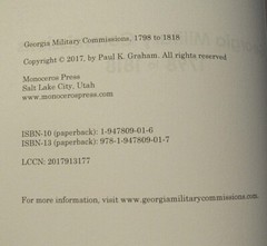 GEORGIA MILITARY COMMISSIONS 1798 to 1818 by Paul K Graham Paperback 2017