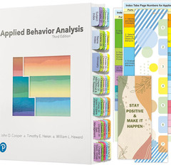 Book Tabs for Applied Behavior Analysis Cooper 3Rd Edition, Full Set Index Tabs