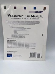 Paramedic Lab Manual Brady Sue Campbell Melissa Robinson