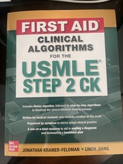 First Aid Clinical Algorithms For The Usmle Step 2CK ￼