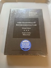 West Academic Cases & Materials on Environmental Law 11th Ed 2019 Farber Boyd