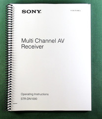 Sony STR-DN1000 Instruction Manual: 136 Pages & Protective Covers!