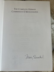 Signed 1st Ed Complete German Commission E Monographs Mark Blumenthal HC