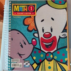 BJU Press Math 1 Teacher’s Toolkit 4th Edition Spiral Bound w/ CD-ROM 2015