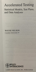 Accelerated Testing : Statistical Models, Test Plans, And Data Analysis, Nelson