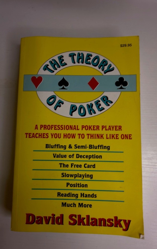 Theory of Poker : Self-Help Book Poker Skills Texas Hold’em David Sklansky
