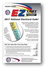EZ Tabs Color-Coded Index Tabs with Guide for 2017 National Electrical Code
