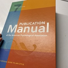 Publication Manual (OFFICIAL) 7th Edition of the American Psychological