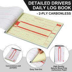 10 Pack Driver Daily Log Book 8.5″ x 5.5″ Log Book with Detailed Driver Vehicle