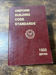 Vintage 1988 Uniform Building Code Standards ICBO Hardcover Reference UBC