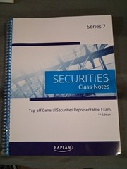 Securities; Class Notes – Top-off General – Spiral-bound, by N/A – Good j