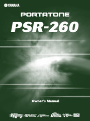 Yamaha PSR-260 Instruction Manual: 64 Pages & Protective Covers!