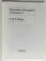 Essentials of Inorganic Chemistry 1 by D. M. P. Mingos (Paperback, 1995)