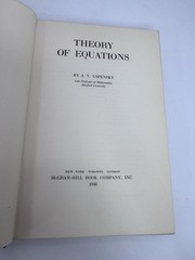 THEORY OF EQUATIONS By James Victor Uspensky 1948 McGraw-Hill Hardcover