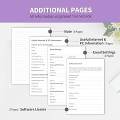 Password Book with Alphabetical Tabs, Hardcover Password Keeper, Password Notebo