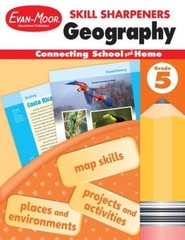 Evan-Moor Skill Sharpeners: Geography, Grade 5 Activity Book – Supplement – GOOD