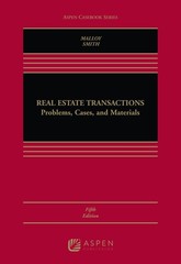 Real Estate Transactions: Problems, Cases, and Materials (Aspen Casebook)