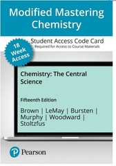 Modified Mastering Chemistry: The Central Science 15th Access Code 18th Weeks