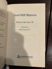 Continuum Icons Ser.: God Still Matters by Herbert McCabe (2005, Uk-Trade Paper)