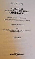 Hudson’s Building Engineering Contracts 11th Edition 2 Vol Set Wallace 1995 HB