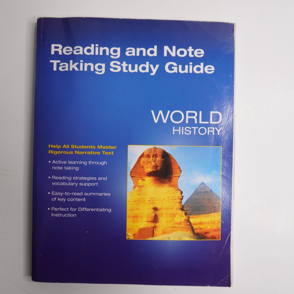 Savvas World History Reading and Note Taking Study Guide Workbook