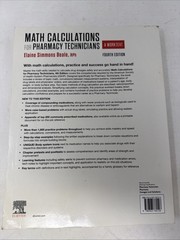 Math Calculations for Pharmacy Technicians. Fourth Edition. Beale. *Code Avail*