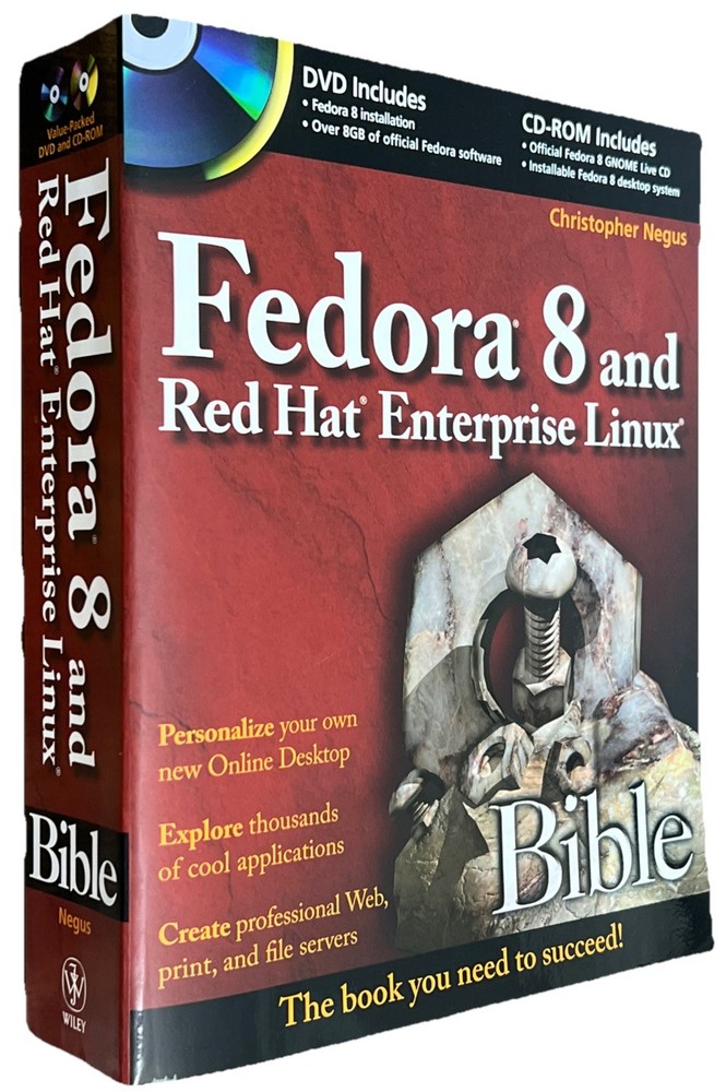 Fedora 8 and Red Hat Enterprise Linux Bible by Christopher Negus BOOK ONLY