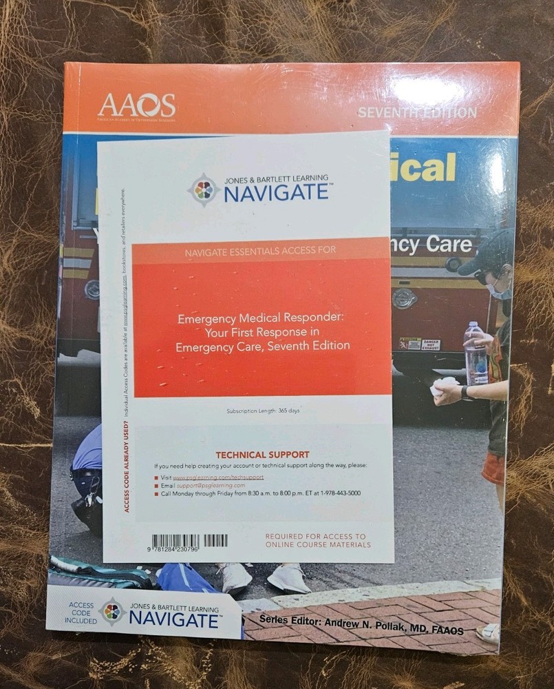 Emergency Medical Responder Workbook by AAOS Seventh Edition With Access Code