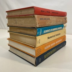 Vintage Science Math Textbooks 6 Book Lot Analytic Geometry Numerical Analysis