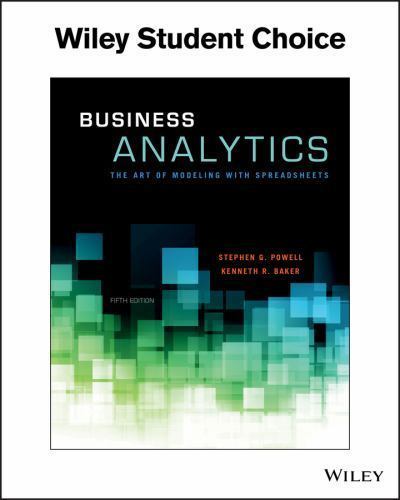 Business Analytics: The Art of Modeling With Spreadsheets by Powell, Stephen G.