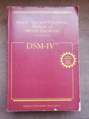 Diagnostic and Statistical Manual of Mental Disorders : DSM-IV .Preowned.