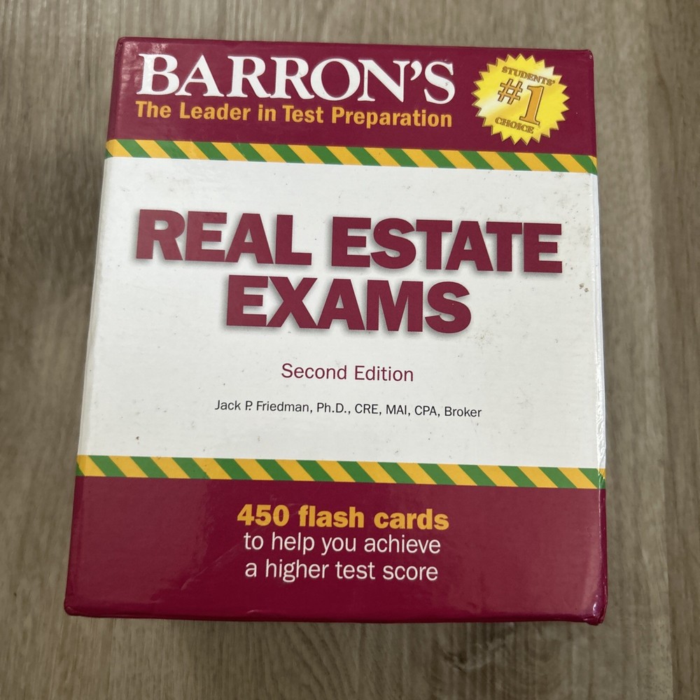 Real Estate Exam Flash Cards Barron’s Test Prep Second Edition Complete in Box
