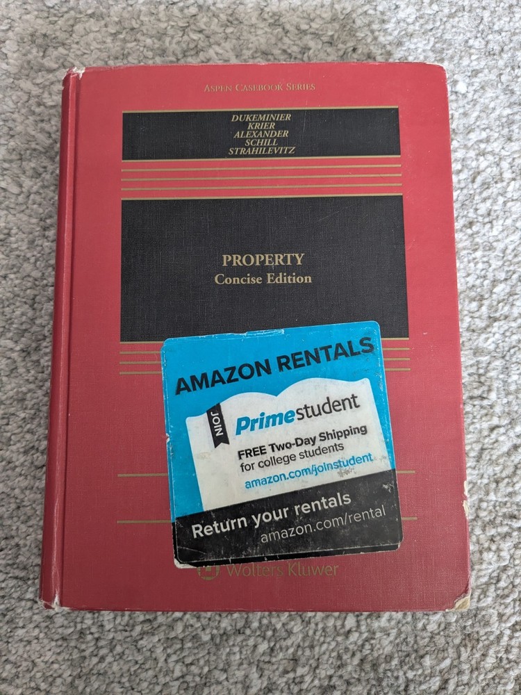 Wolters Kluwer Property: Concise Edition Aspen Casebook Hardcover 2021