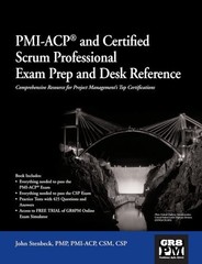 PMI – ACP AND SCRUM CSP EXAM PREP WITH MONEY-BACK By John Stenbeck **Excellent**