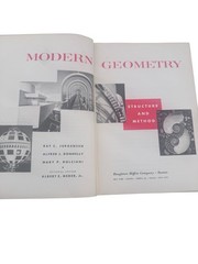 Modern Geometry Structure And Method 1965 By Jurgensen, Donnelly, & Dolciani
