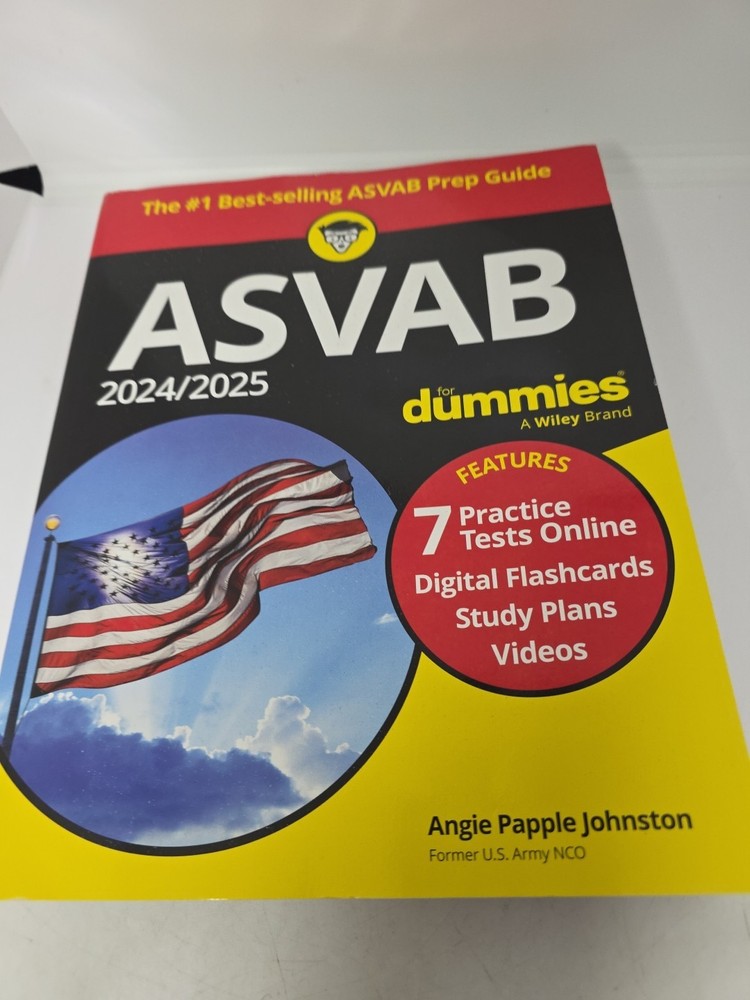 ASVAB For Dummies: Book Paperback, by Papple Johnston Angie. 2024/25