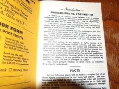 50’s ? Vintage Pro-Zo’s Gold Book Facts About Numbers Pamphlet Fortune Teller
