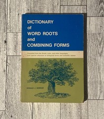 1971 Dictionary of Word Roots and Combining Forms by Donald J Borror Vtg PB Book