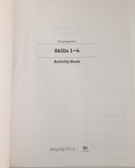 Amplify CKLA Knowledge & Skills Activity Book vol 1 Grade K
