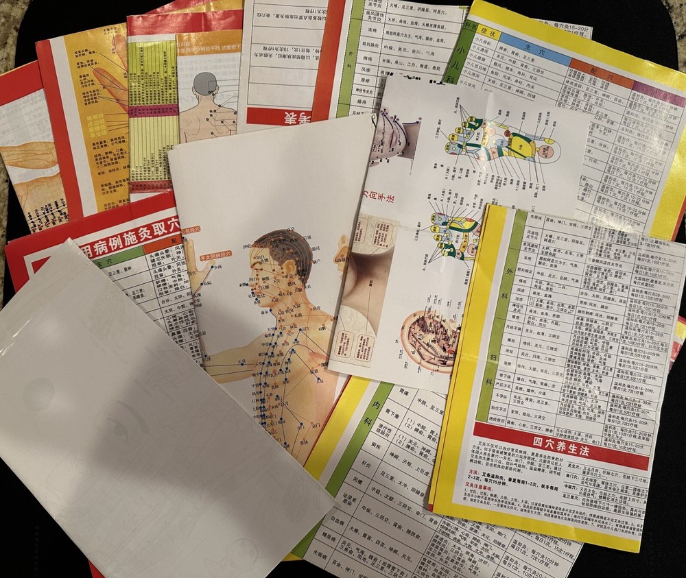 16 Charts, Posters & Booklets Acupuncture in Chinese