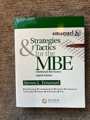Strategies and Tactics for the Mbe: Multistate Bar Exam (8th Edition) NEW