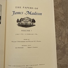1971 The Papers of James Madison Volume 7 1783-1784 Univ Chicago Press HC