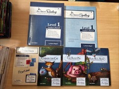 All About Reading Spelling Level 1 Teachers Manuals Readers 1-3 Letter Tiles Set