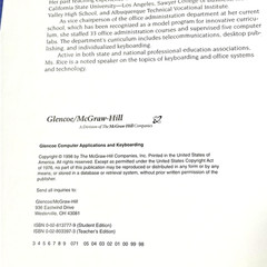 Glencoe Computer Applications Keyboarding Teacher Edition McGraw Hill Homeschool