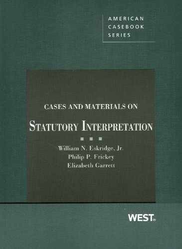 Cases and Materials on – Paperback, by Jr. William; Frickey – Very Good