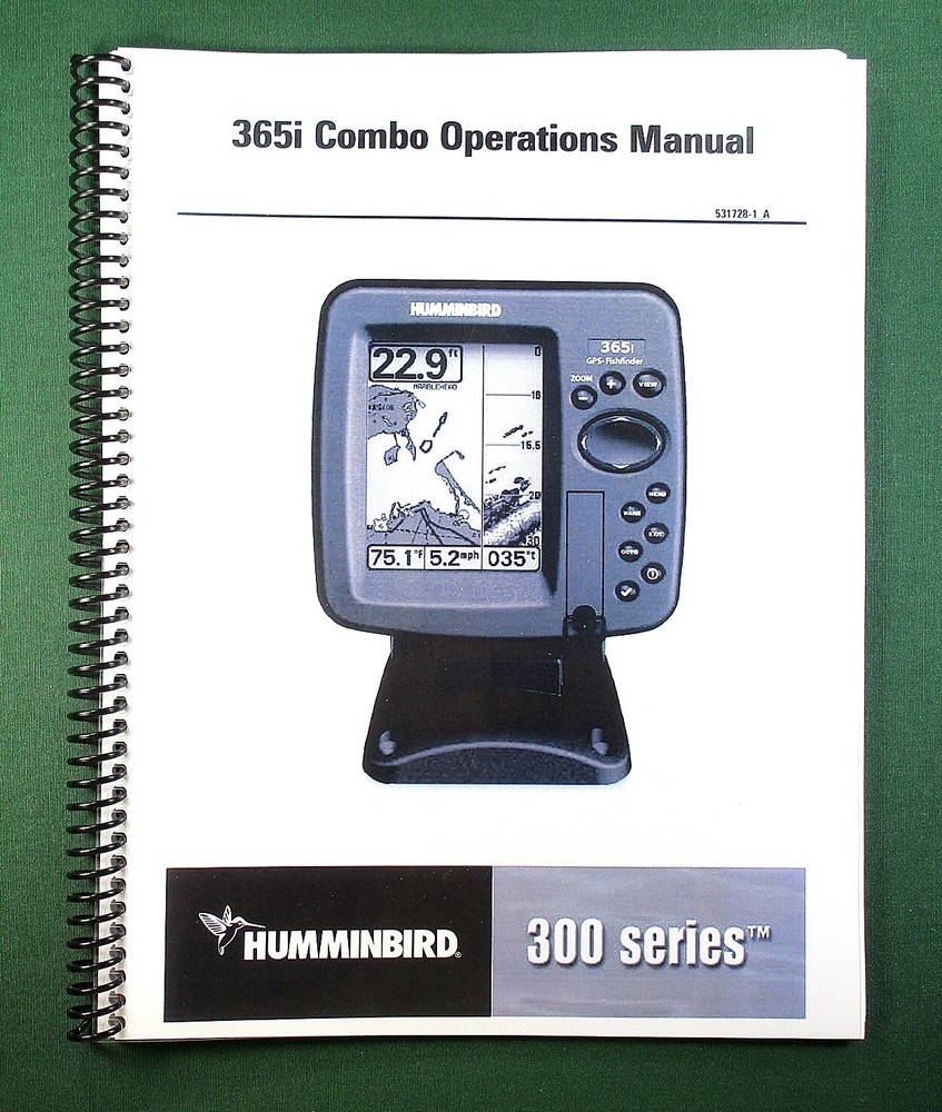 Humminbird 365i Combo Instruction Manual: 128 Pages & Protective Covers!