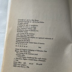 The Closing of The American Mind by Allan Bloom PB