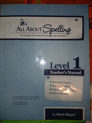 All About Spelling Level 1 Teacher’s Manual Marie Rippel