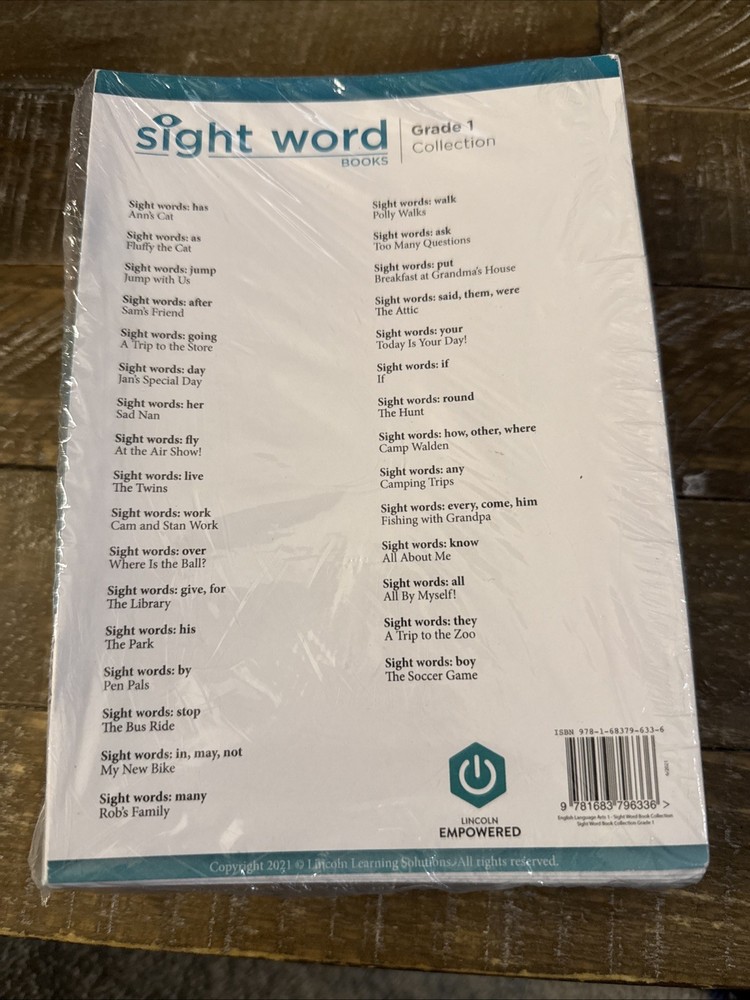 Lincoln Learning Sight Word Books Grade 1